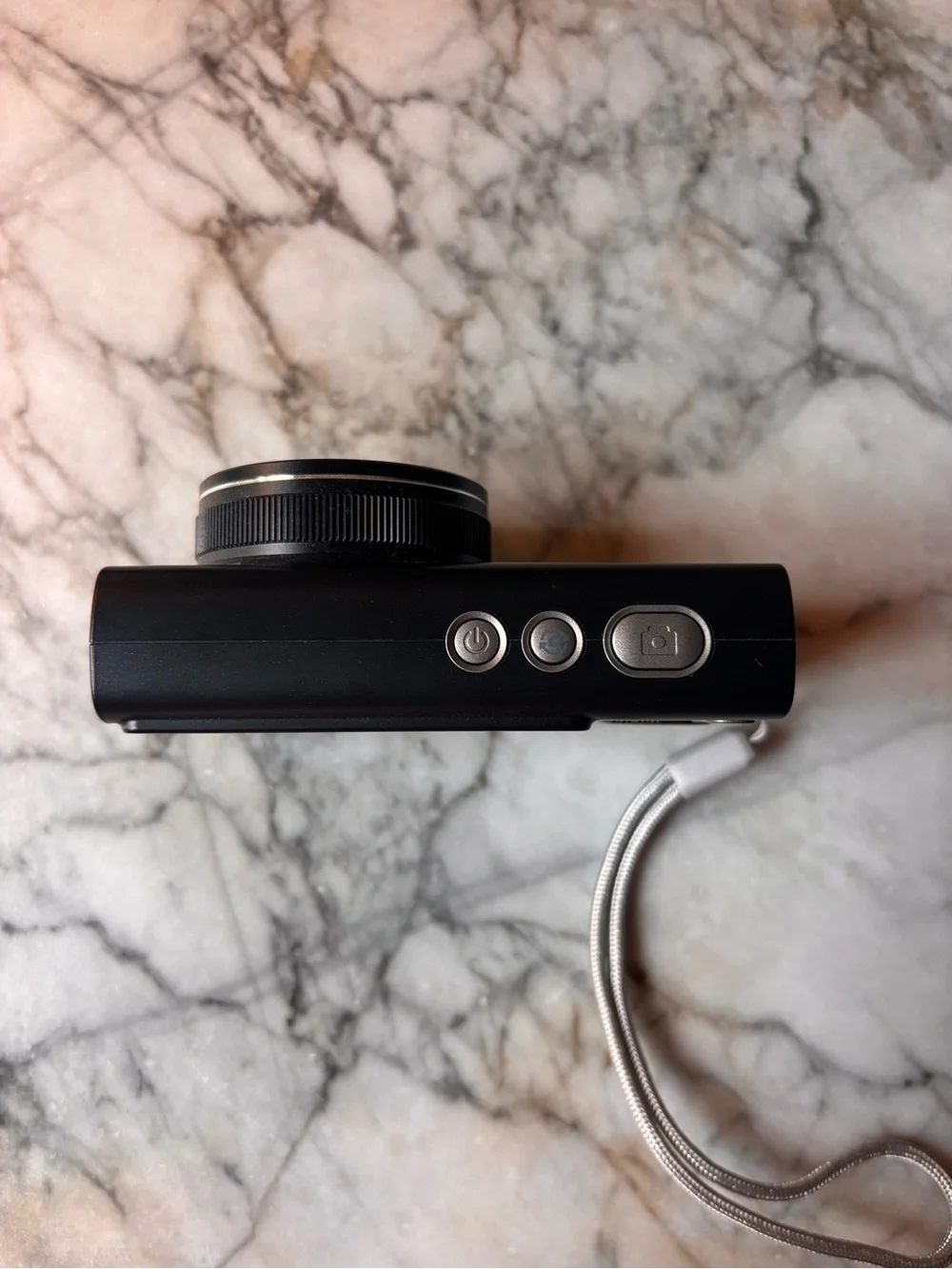 Compact 5K Ultra HD Black Point-and-Shoot Camera